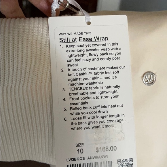 NWT - LULULEMON Still at Ease Sweater Wrap - Picture 14 of 14